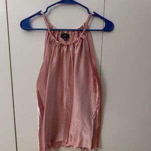 Pink Satin Halter Cami